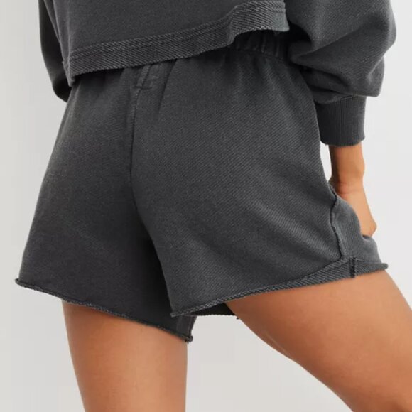 Aerie High Waist Grey Shorts Size XL - Picture 3 of 12